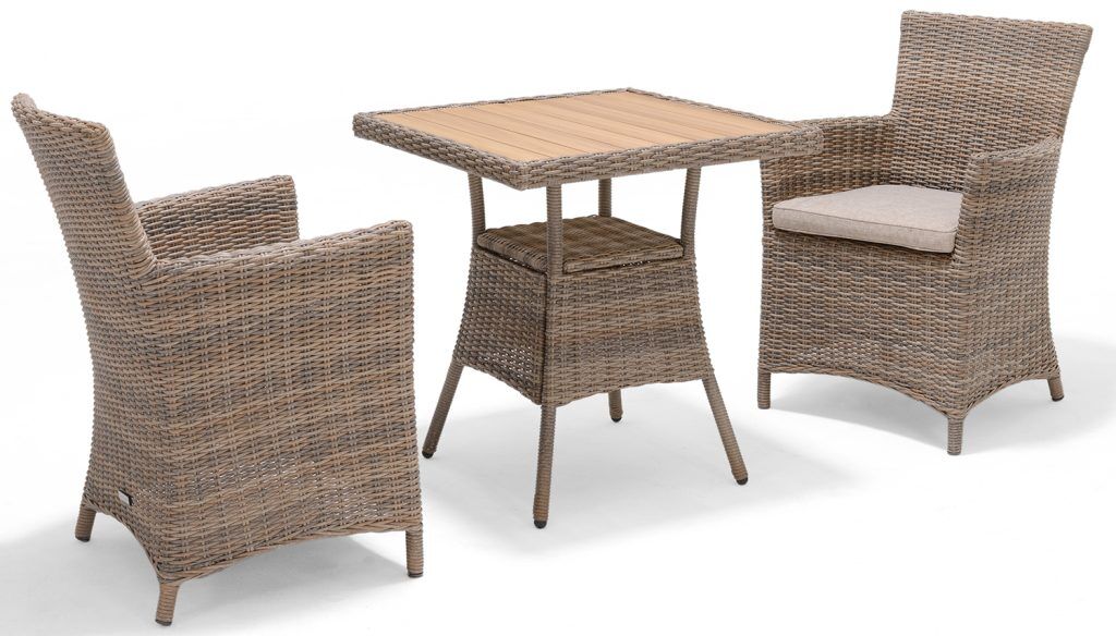 LifestyleGarden Bermuda Bistro Set in Natural | Garden Furniture Online