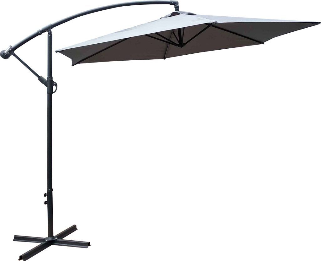 LifestyleGarden 3M Round Cross Base Cantilever Parasol in Grey | Garden Furniture Online