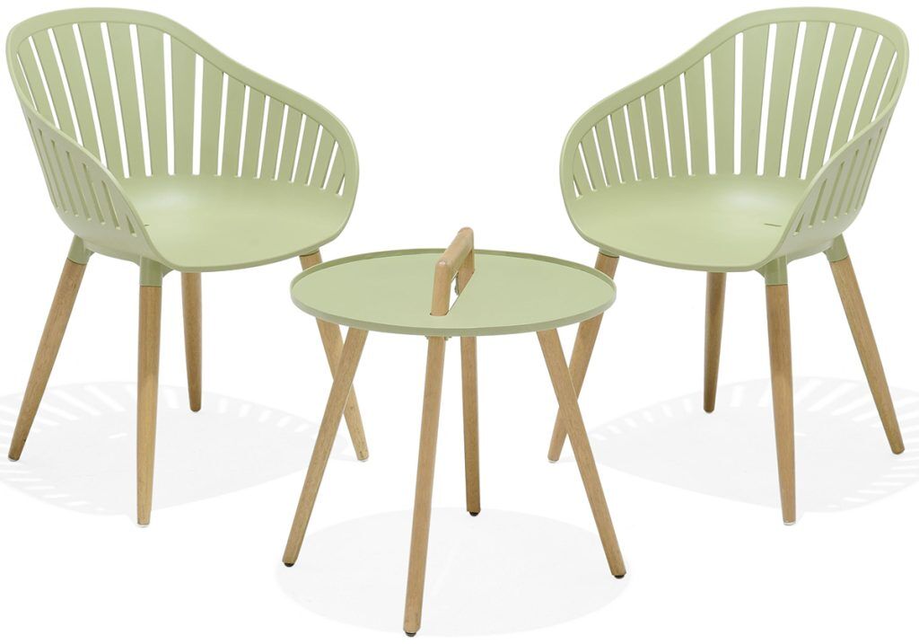 LifestyleGarden Nassau 50cm Round Coffee Set Green | Garden Furniture Online