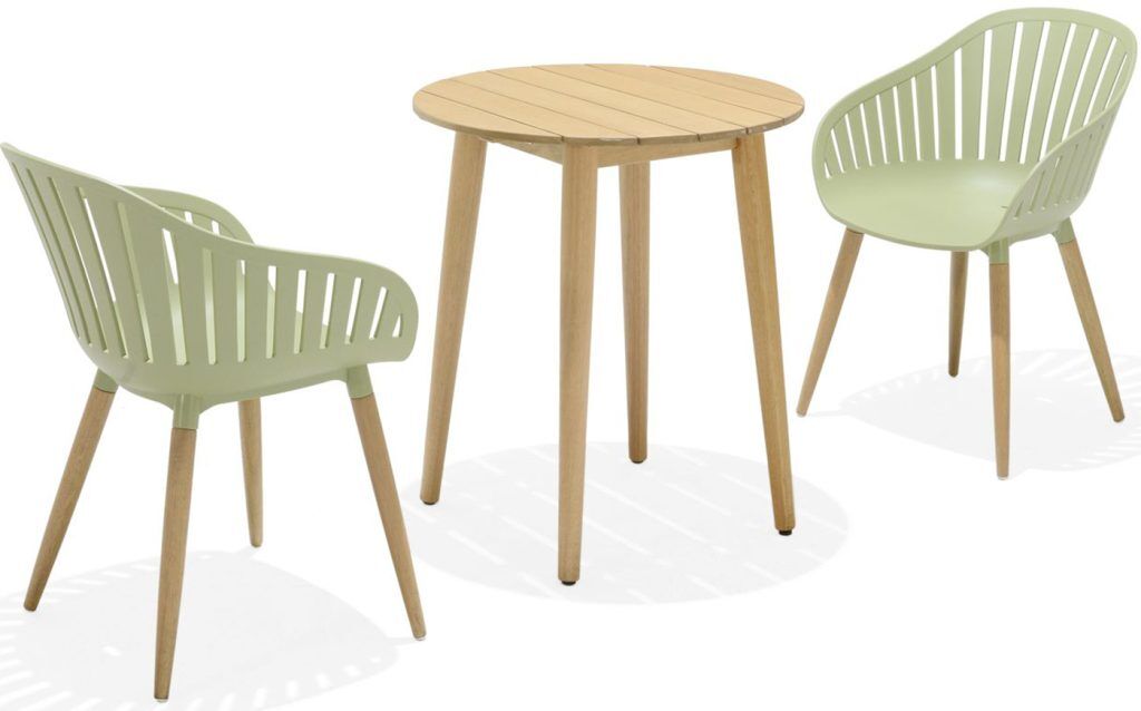 LifestyleGarden Nassau DuraOcean 66cm Round Bistro Set Green | Garden Furniture Online