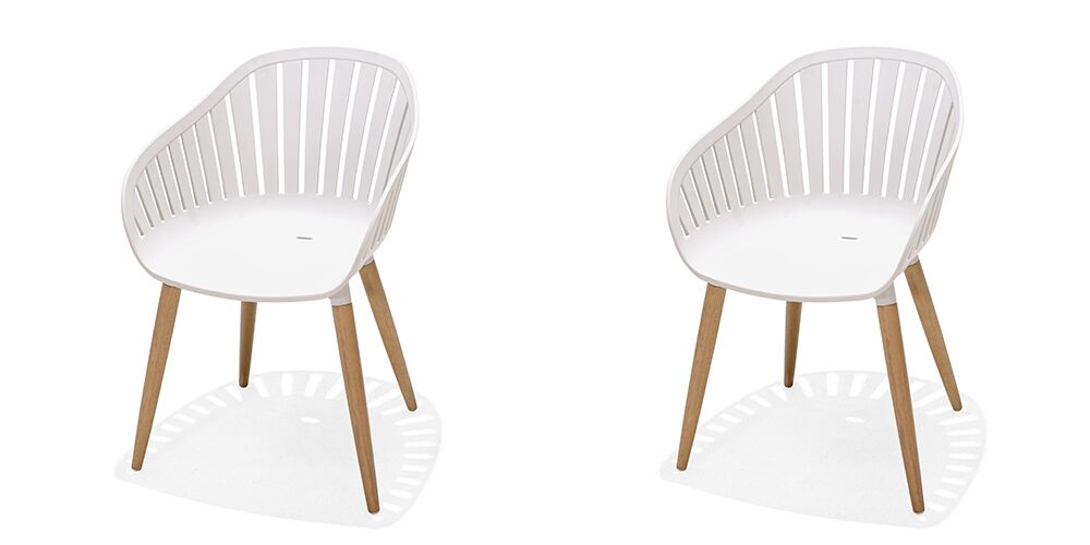 LifestyleGarden Nassau Pair of Dining Chairs Oatmeal DuraOcean | Garden Furniture Online