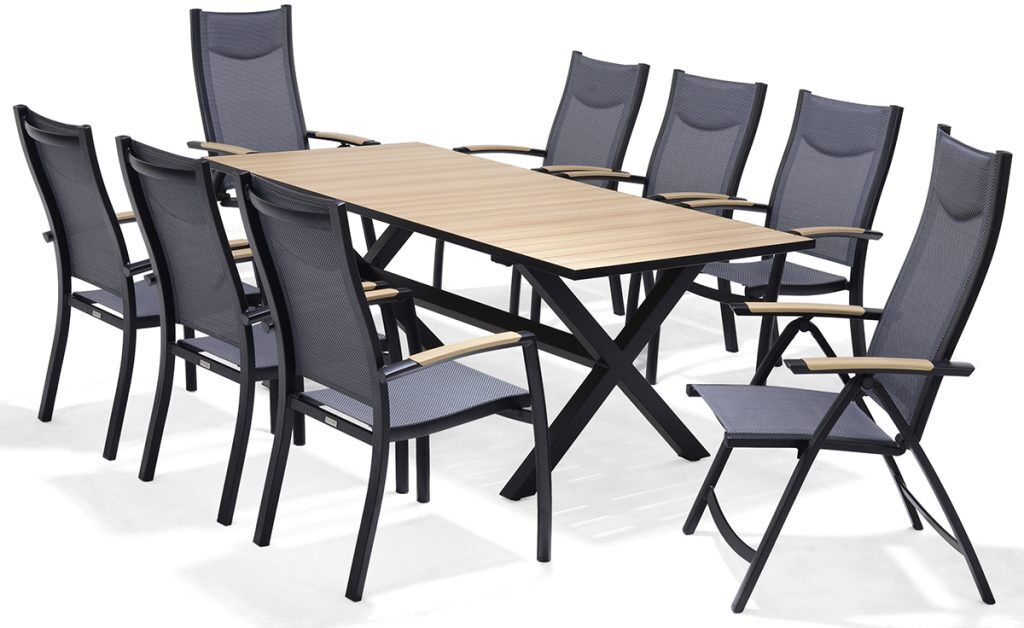 LifestyleGarden Panama 8 Seat Mixed Dining Set Weathernet | Garden Furniture Online