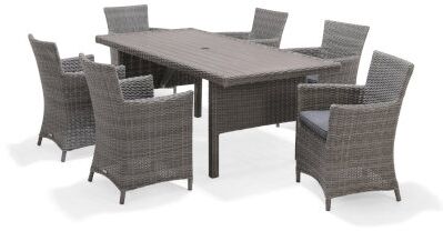 LifestyleGarden Bermuda 6 Seat Dining Set in Grey | Garden Furniture Online