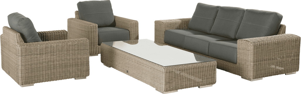 4 Seasons Outdoor Kingston Lounge Set in Pure Weave | Garden Furniture Online