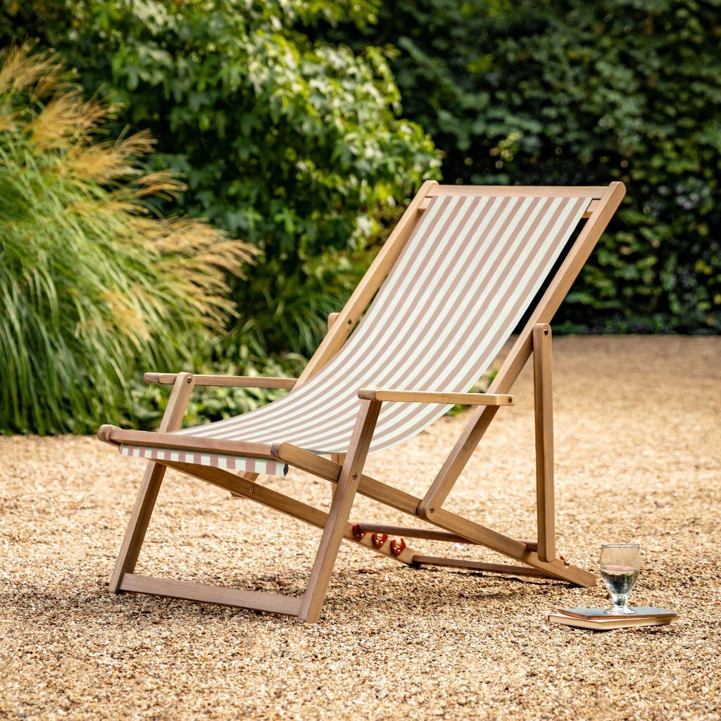 Gallery Outdoor Creta Deck Chair Clay Stripe | Garden Furniture Online