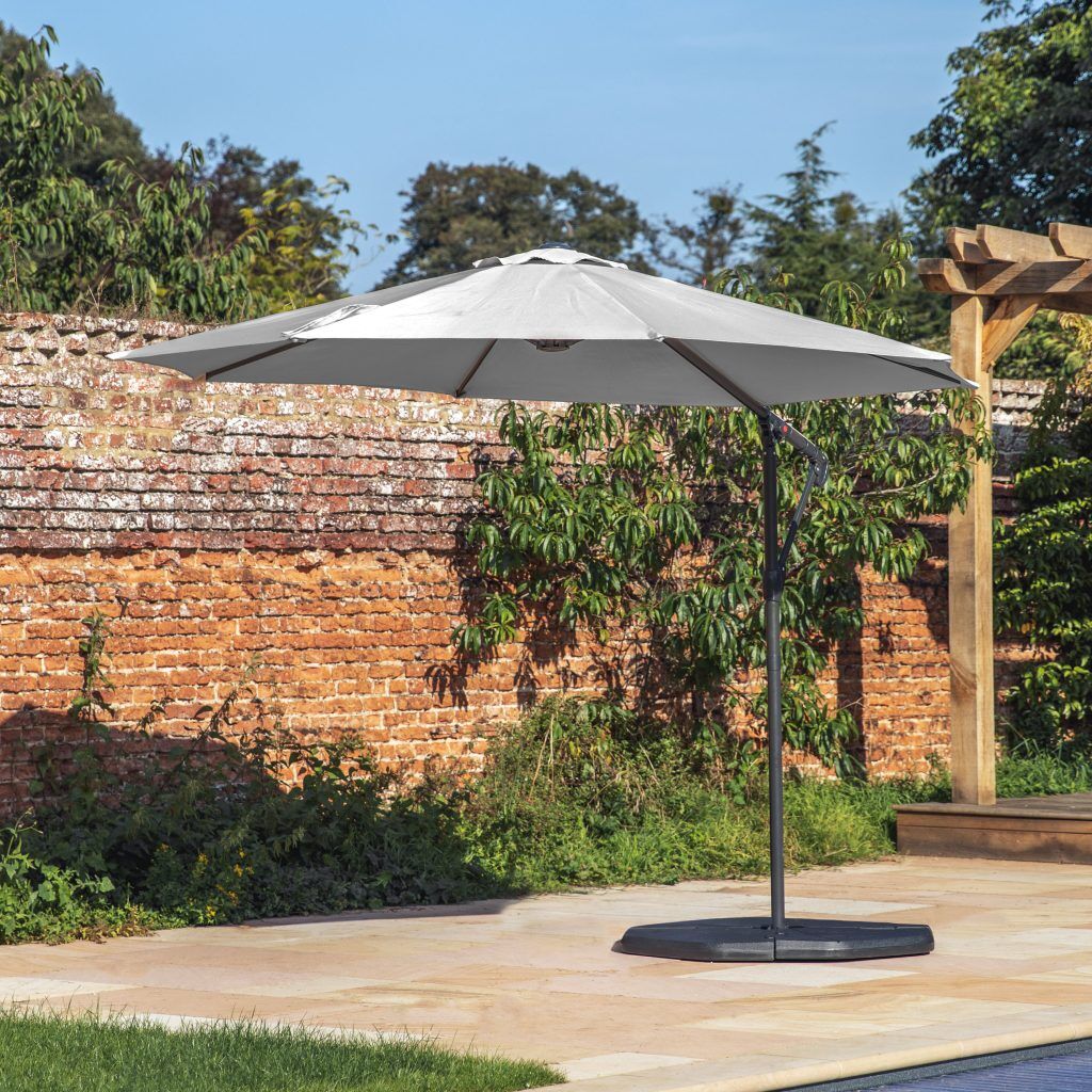 Gallery Outdoor Vazzano 3m Cantilever Parasol Grey | Garden Furniture Online